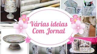 Artesanatos com Jornal: Ideias Criativas  para Reaproveitar Esse Material/ Inspire-se 