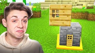 Building a Minecraft House INSIDE a CURSED BLOCK!