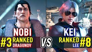 T8  NOBI (#3 Ranked Dragunov) vs KEI (#8 Ranked Lee)  Tekken 8 High Level Gameplay