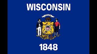 Flag of Wisconsin. USA.