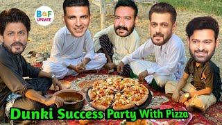 Dunki Success Party With Pizza  | Salman Shahrukh Ajay Akshay Prabhas Funny Video