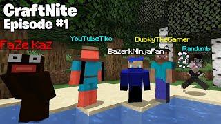 CraftNite: Episode #1 - I'm the best player on the server... (Ft. Randumb, Tiko, Kaz & Bazerk!)