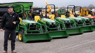 DIRT CHEAP! TRACTOR AUCTION! John Deere 5,4,3,2 and 1 series.  Some Less Than 10 Hours.