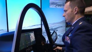 Pilots using simulators to train on new Air Force F-35 jets