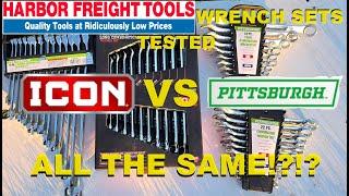 TESTED All Harbor Freight Wrenches THE SAME!? Pittsburgh Panel and Chrome vs ICON Wrenches Review