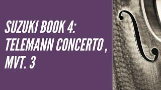 Telemann Viola Concerto Mvt. 3 - Suzuki Book 4