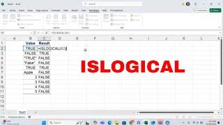 How to Use the ISLOGICAL Function in Microsoft Excel! Check to See if Value is Logical! #msexcel