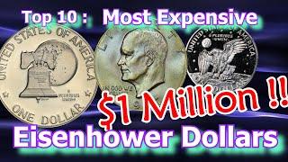 Top 10 Most Expensive Eisenhower Dollar Coins OF All Time