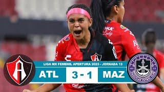 Atlas Femenil vs Mazatlan 3-1 Resumen Goles 2023