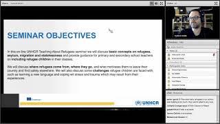 eTwinning Online Seminar 2020: UNHCR Teaching About Refugees