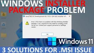 How To Fix Windows Installer Package Problem (.msi issue) in Windows | Software Installation Error