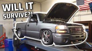 BIG turbo GMC hits the dyno after it blew up! Is it fixed?!