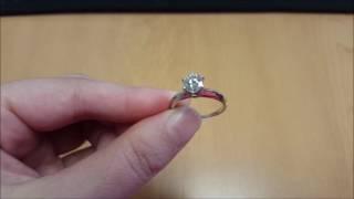 6 Prong Classic Engagement Ring with Eco Diamond Center