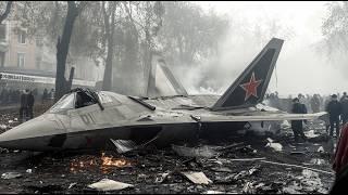 2 MINUTES AGO! Ukraine F-16's downed most expensive Russian SU-57 fighters on the Kursk airscape!