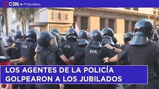 MÁXIMA tensión en la MARCHA de los JUBILADOS: la POLICÍA tiró GASES a los MANIFESTANTES