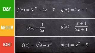 Composition of Two Functions Easy Medium Hard