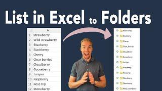 Create Multiple Folders from an Excel List