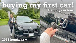 BUYING MY FIRST CAR  test driving, empty car tour | 2023 Honda HR-V | Charlotte Pratt