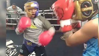 Sparring|Curlmel muton vs jhack tepora nagkainitan sa sparring bigayan talaga 