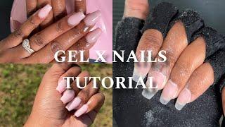 HOW TO DO GEL X NAILS AT HOME| TUTORIAL FOR BEGINNERS| QUICK & EASY