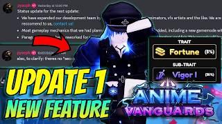 *NEW* Units + Features Coming Soon In Anime Vanguards Update 1!!