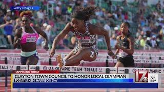 Clayton to honor local Olympic silver medalist Keni Harrison on Tuesday