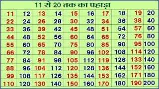 11 to 20 table In Hindi | table 11 se 20 tak | 11 se 20 tak pahada |  pahada hindi mai |