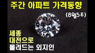 8월5주 전국 주간아파트 가격동향(세종 대전으로 몰려드는 외지인,외지인 아파트 매입비율)