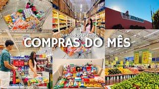 COMPRAS DO MÊS COMPLETA MERCADO ATACADÃO | quantos gastamos? | vlog no mercado 