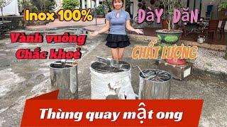 Thùng quay mật ong , thùng quay inox hoàn toàn không nhiễm mẫu mới nhất 2024