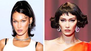 Bella Hadid changing her hairstyles over the years #shorts