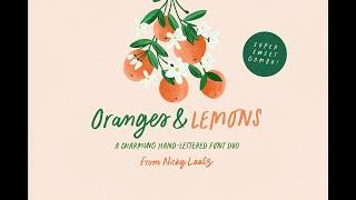 Oranges & Lemons Font Duo | Sweet Hand-Lettered Font Duo for Greeting Cards & More!