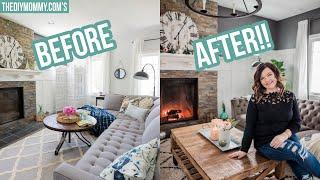 NEW! Cozy Rustic Glam Fall Living Room Makeover