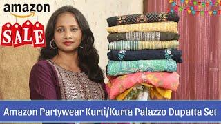 Amazon Partywear Kurti/Kurta Palazzo Dupatta Set Haul | Wedding Special | Ranjana R