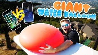 Drop Testing GIANT 6FT Water Balloon w/ Galaxy S8 and iPhone 7 inside!!!