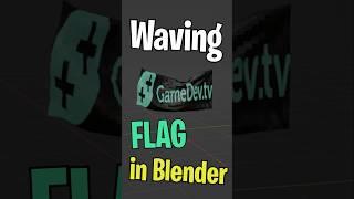 Let's Make A Quick Waving Flag in Blender! #Shorts #Blender #GameDev #IndieDev #FYP