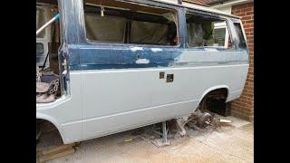 VW T25 Westfalia Restoration/ Vanagon - Part 8: Left side corrosion repairs and panel replacement