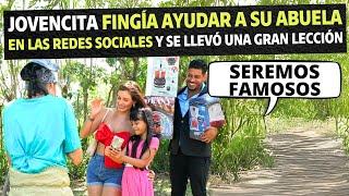 Jovencita fingía ayudar a su abuela en redes sociales y se llevó una gran lección.