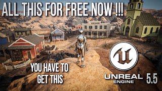 Western Desert Town For Free - Unreal engine 5 Free Content Pack