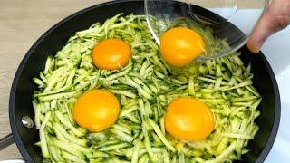 Grattugiate le zucchine e aggiungete le uova! Cucino 3 volte a settimana! Ricetta con zucchine!# 267