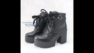 [TP Fashion Shop] Boot nữ cổ ngắn CỘT DÂY đế thô #GBN163