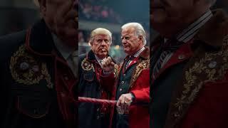 Donald Trump and Joe Biden perform magic tricks on WWE Ring