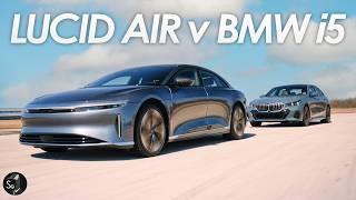 Lucid Air vs BMW i5 | Battle of Electric RWD Sedans