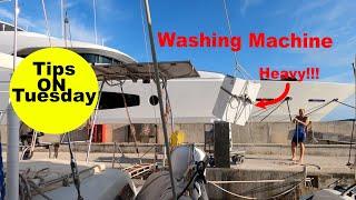 Tips On Tuesday - Replacing the Washing Machine...  I didn't think it would be that heavy!