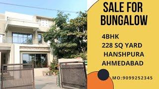 AVAILABLE | BUNGALOW FOR SALE | 4BHK | FULLY FURNISHED | HANSHPURA | AHMEDABAD