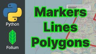 Python Folium #2 - Markers, Lines & Polygons