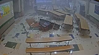 School surveillance video from April 2022 tornado in Andover, KS