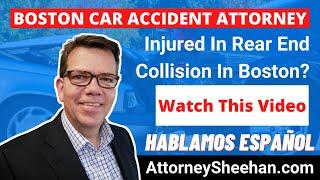 Injured In A Rear End Collision in Boston? | Massachusetts Car Accident Lawyer