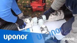 Uponor Ecoflex Thermo PRO peeling off the insulation and connection to Q&E fittings