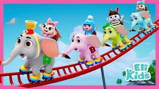 Elephant Train Family #2 +More | Educational Eli Kids Songs Compilations